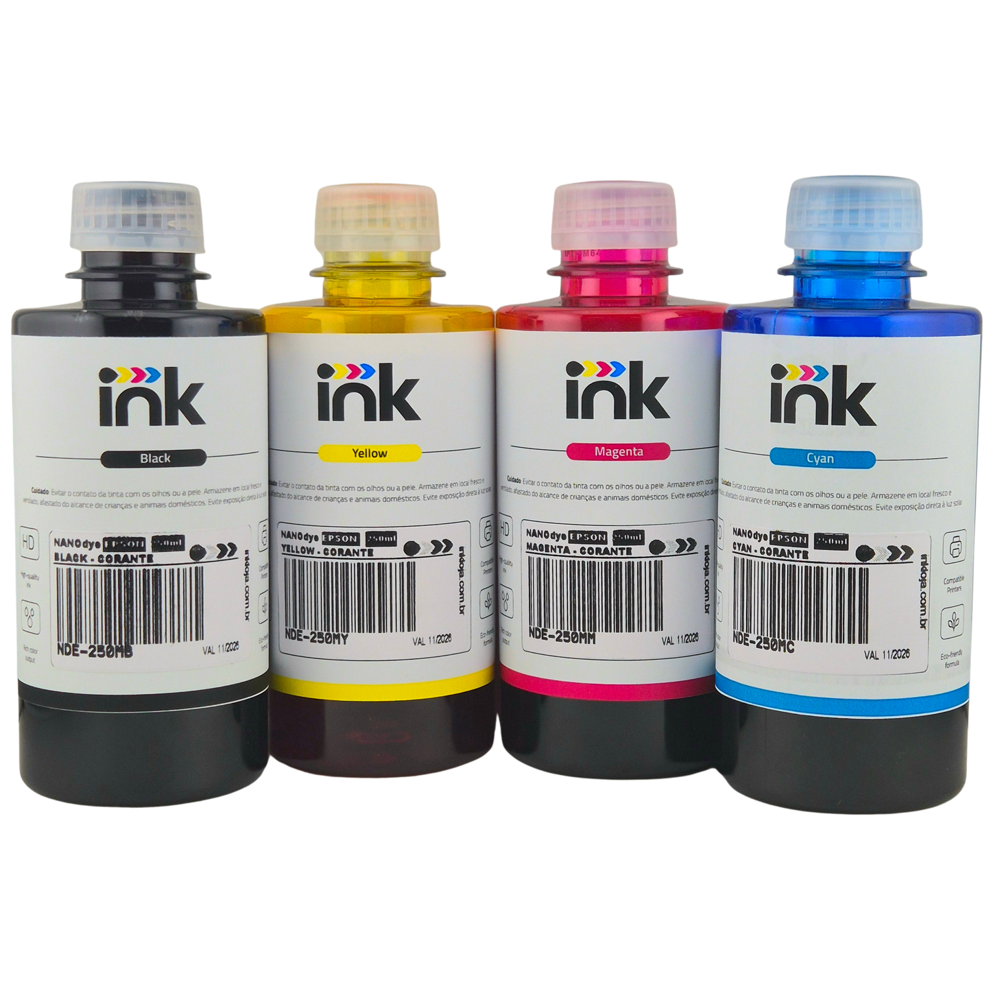 Tinta Corante NanoDye Ink para Epson — 100ml, 250ml e 1L