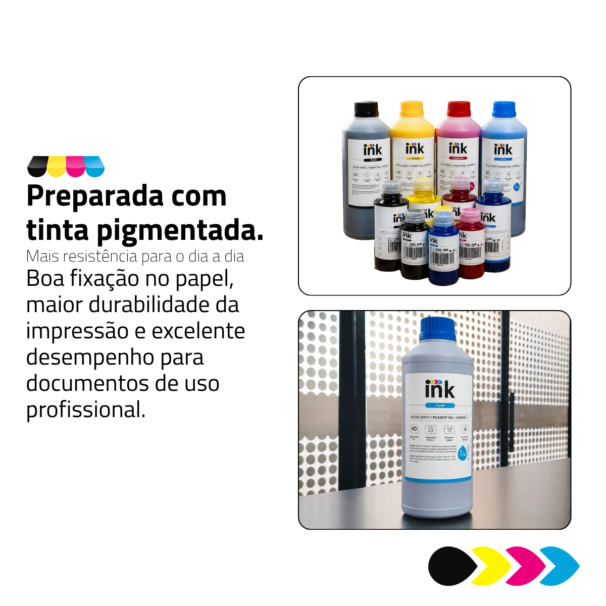 Impressoa Epson Workforce WF-7840 Com Tinta Pigmentada | Preparação Ink