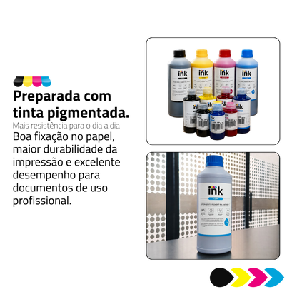 Impressoa Epson Workforce WF-7840 Com Tinta Pigmentada | Preparação Ink