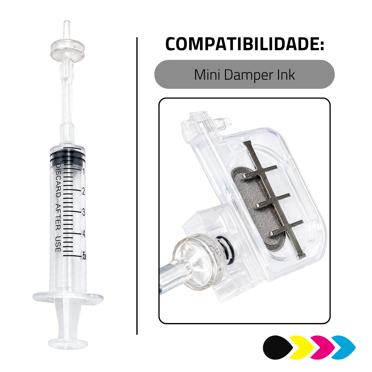 Seringa Pressurizadora Ink Para Mini Damper Profissional