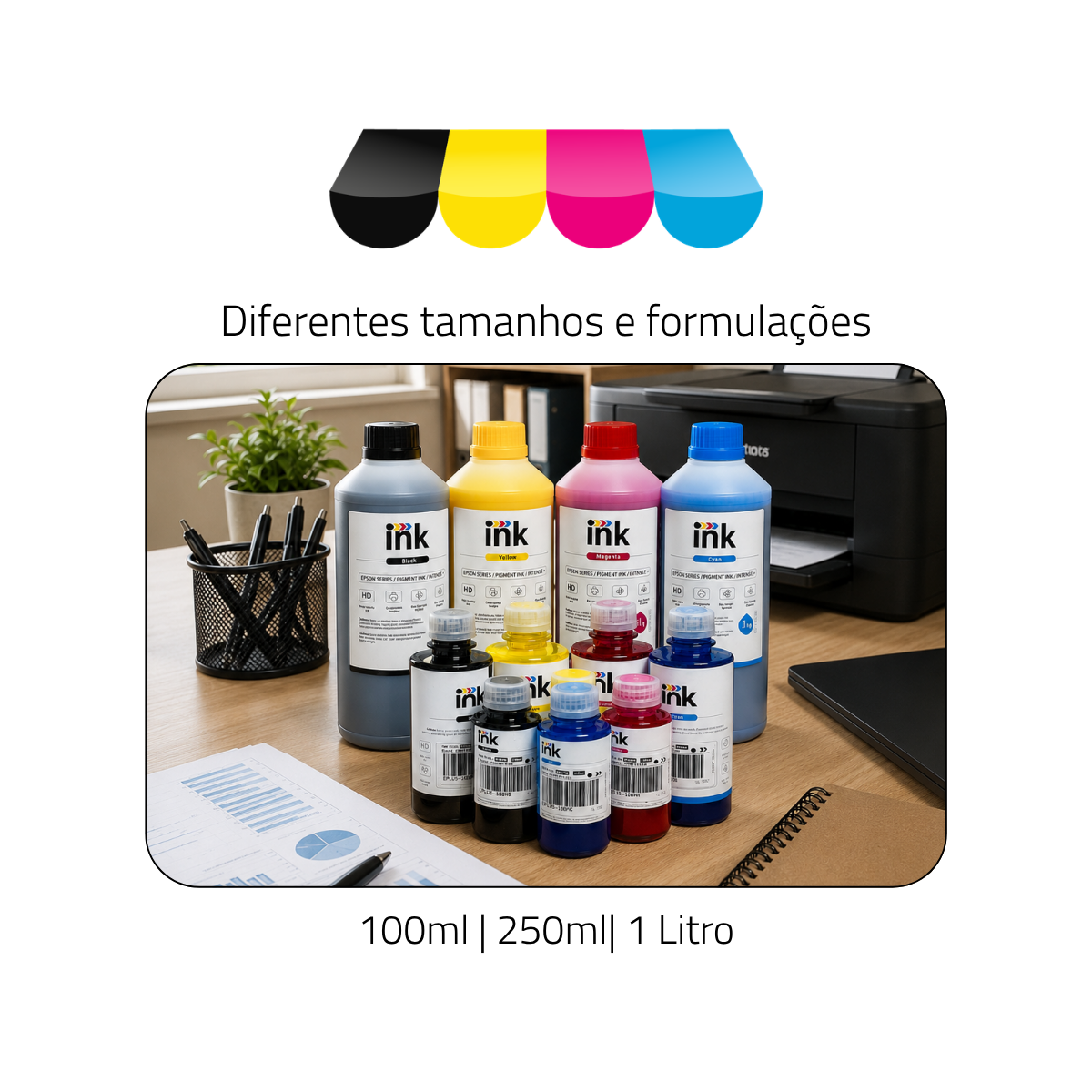 Tinta Pigmentada Epson Ink Plus+ — EcoTank, WorkForce e Surecolor