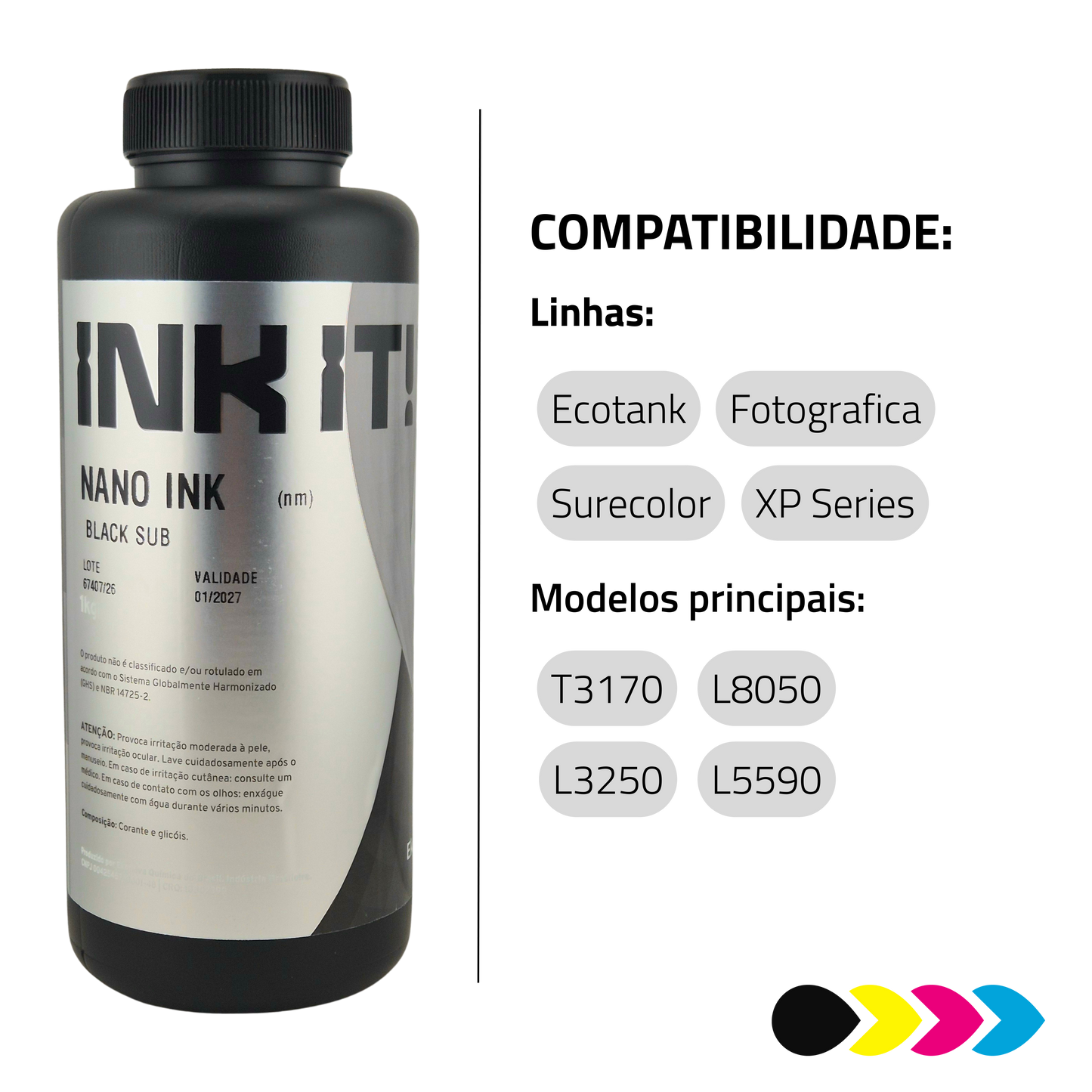 Tinta Sublimática NANOsub Epson Ecotank Surecolor INK IT!