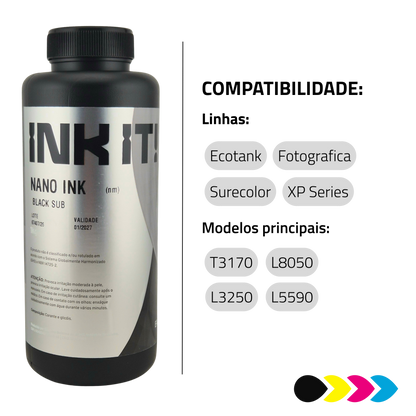 Tinta Sublimática NANOsub Epson Ecotank Surecolor INK IT!