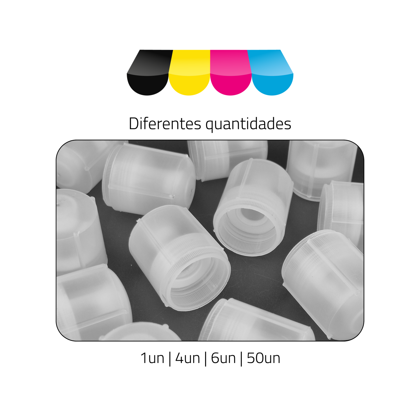 Tampa Dosadora Transparente Compatível Epson EcoFit — Rosca R28 | Ink — Linha EcoTank