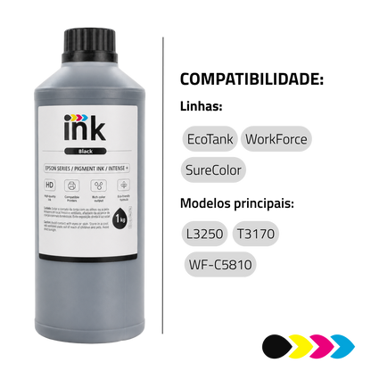 Tinta Pigmentada Epson Ink Plus+ — EcoTank, WorkForce e Surecolor