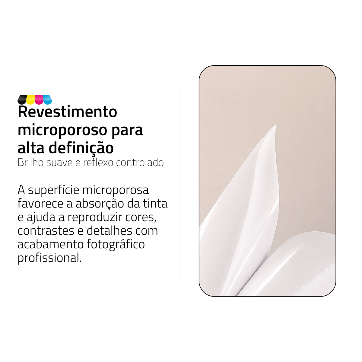 Rolo Papel Foto Glossy  Microporo Semi Brilho 260G/M² 610MMX30MTS Der 4