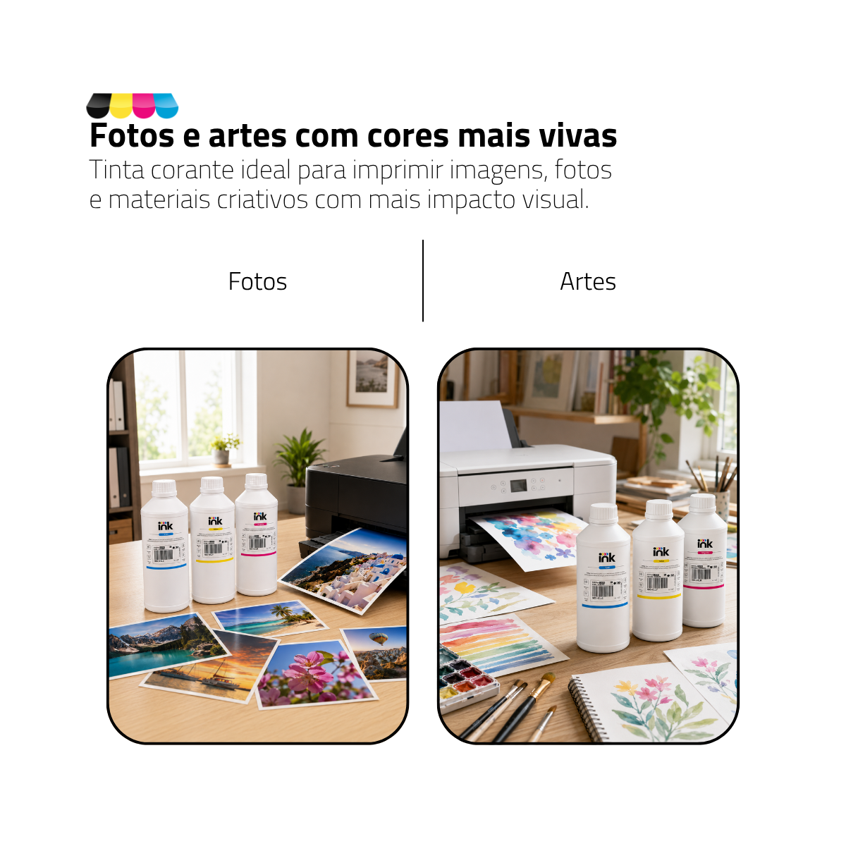 Tinta Corante Ink para Canon — 100ml, 250ml e 1L