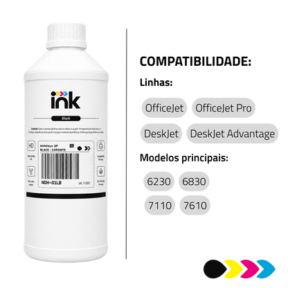 Tinta Corante Ink para Hp — 100ml, 250ml e 1L